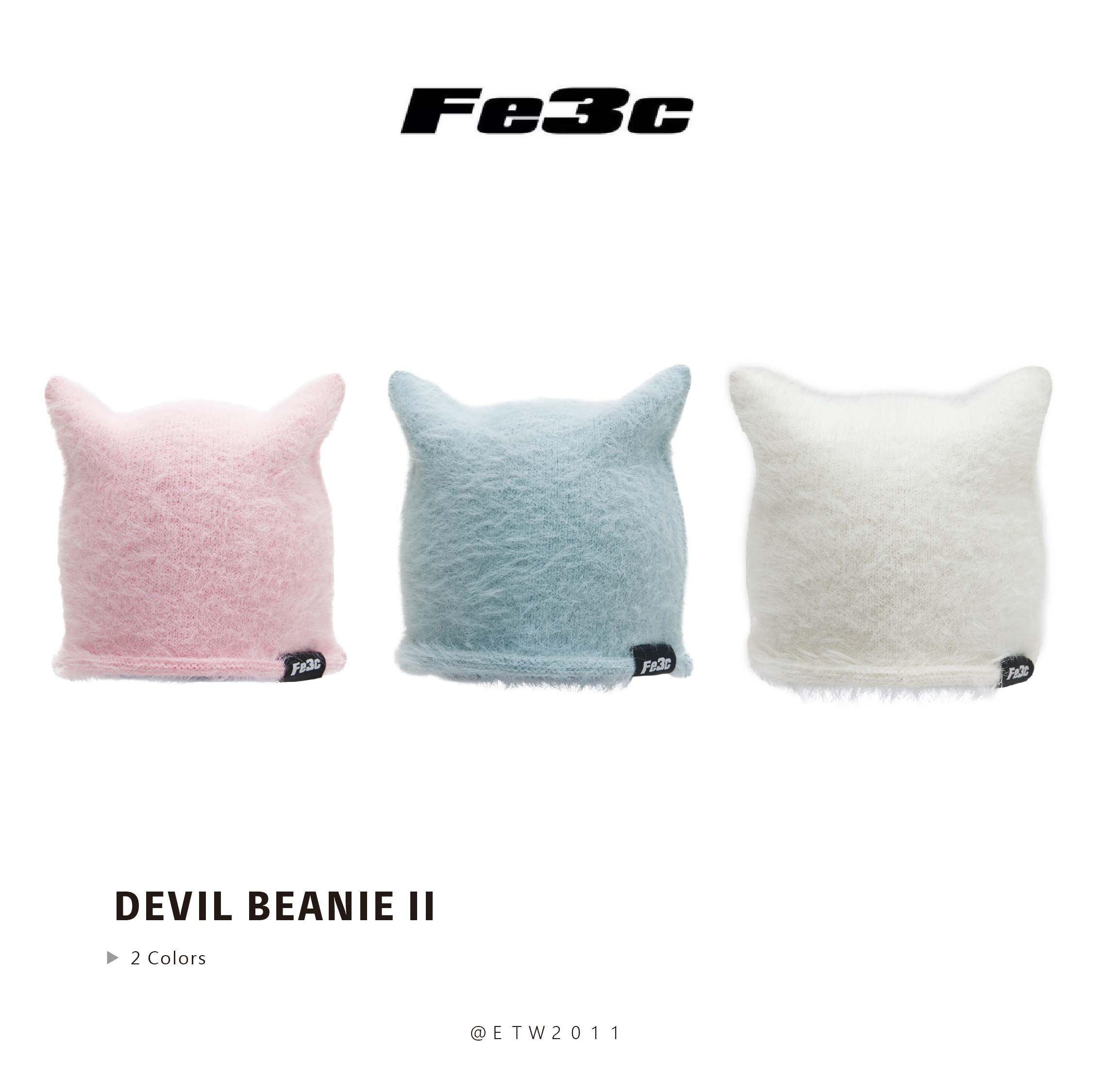 ☆ETW☆【EASY TO WEAR】Fe3c Devil Beanie II 小惡魔毛帽2.0 貓耳