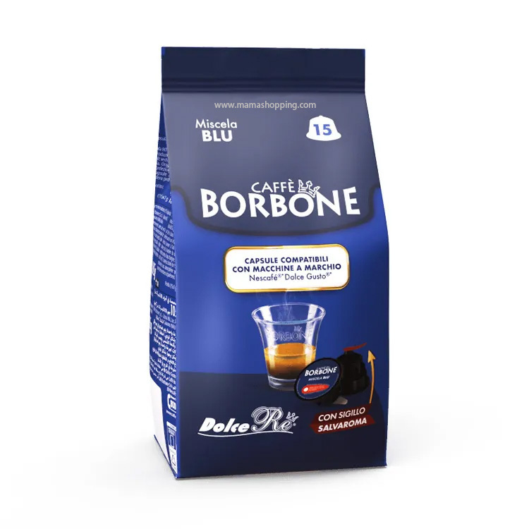 BORBONE BLUE Blend 香濃意式咖啡膠囊 (15 杯裝) - 兼容 Dolce Gusto