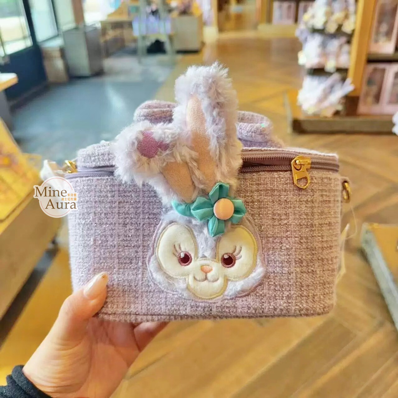 史黛拉露 星黛露 StellaLou 絨毛大頭造型 手提 鏈條 斜背 小包 -上海迪士尼樂園