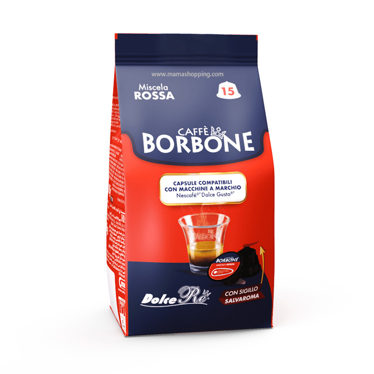 BORBONE RED Blend 香濃意式咖啡膠囊 (15 杯裝) - 兼容 Dolce Gusto