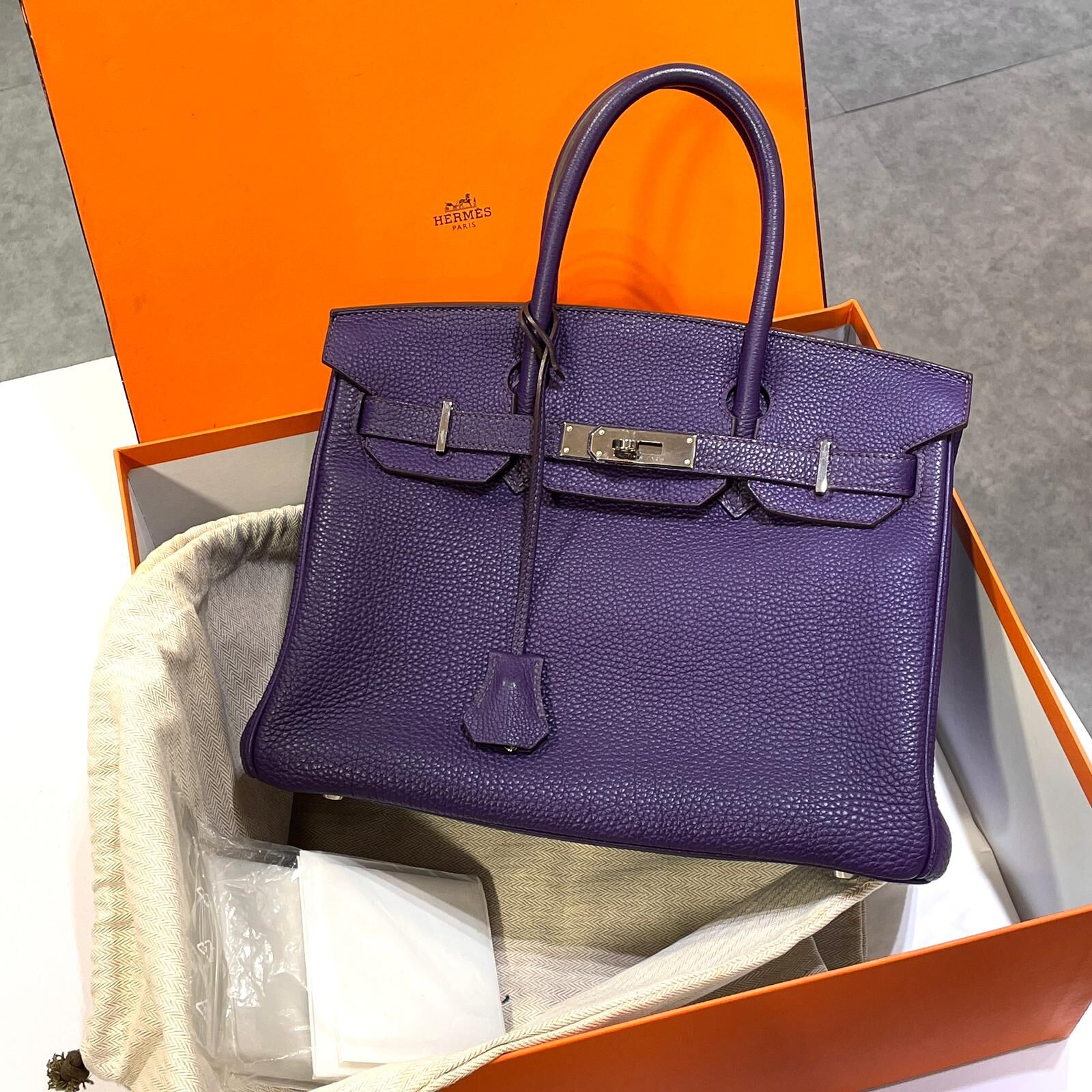 本週大特價❣️95%NEW二手BIRKIN 30 燕尾紫銀扣TOGO皮 9K PHW #B30 #鉑金包 #兩年免費保養 #香榭站正品