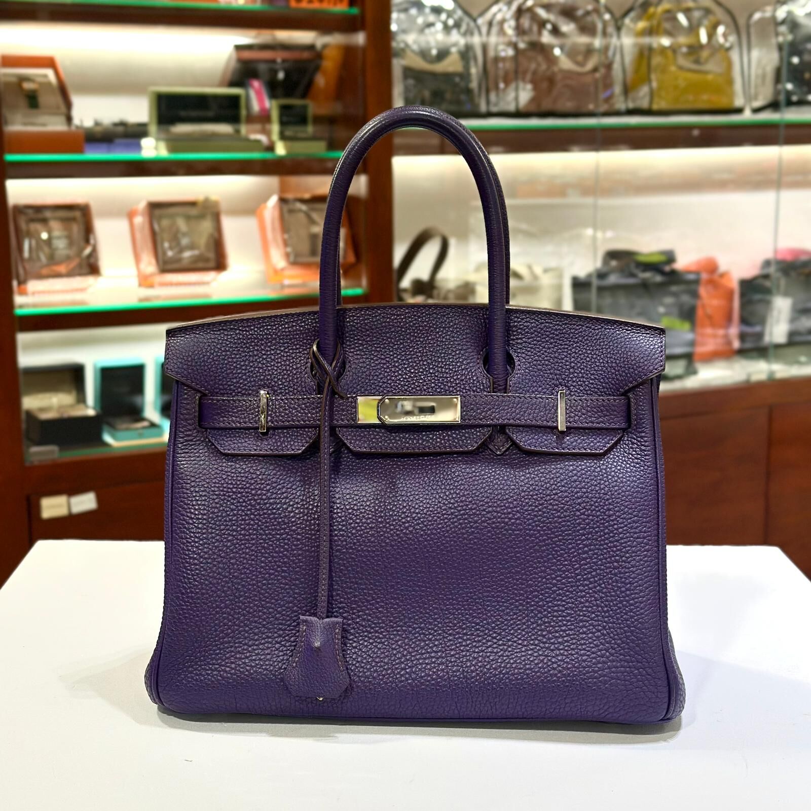 本週大特價❣️95%NEW二手BIRKIN 30 燕尾紫銀扣TOGO皮 9K PHW #B30 #鉑金包 #兩年免費保養 #香榭站正品