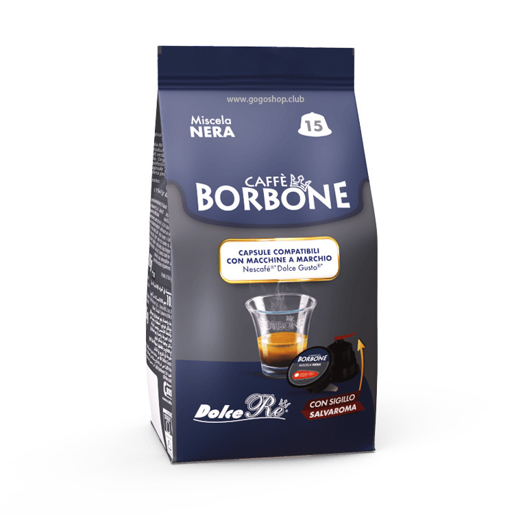 BORBONE NERA Blend 香濃意式咖啡膠囊 (15 杯裝) - 兼容 Dolce Gusto
