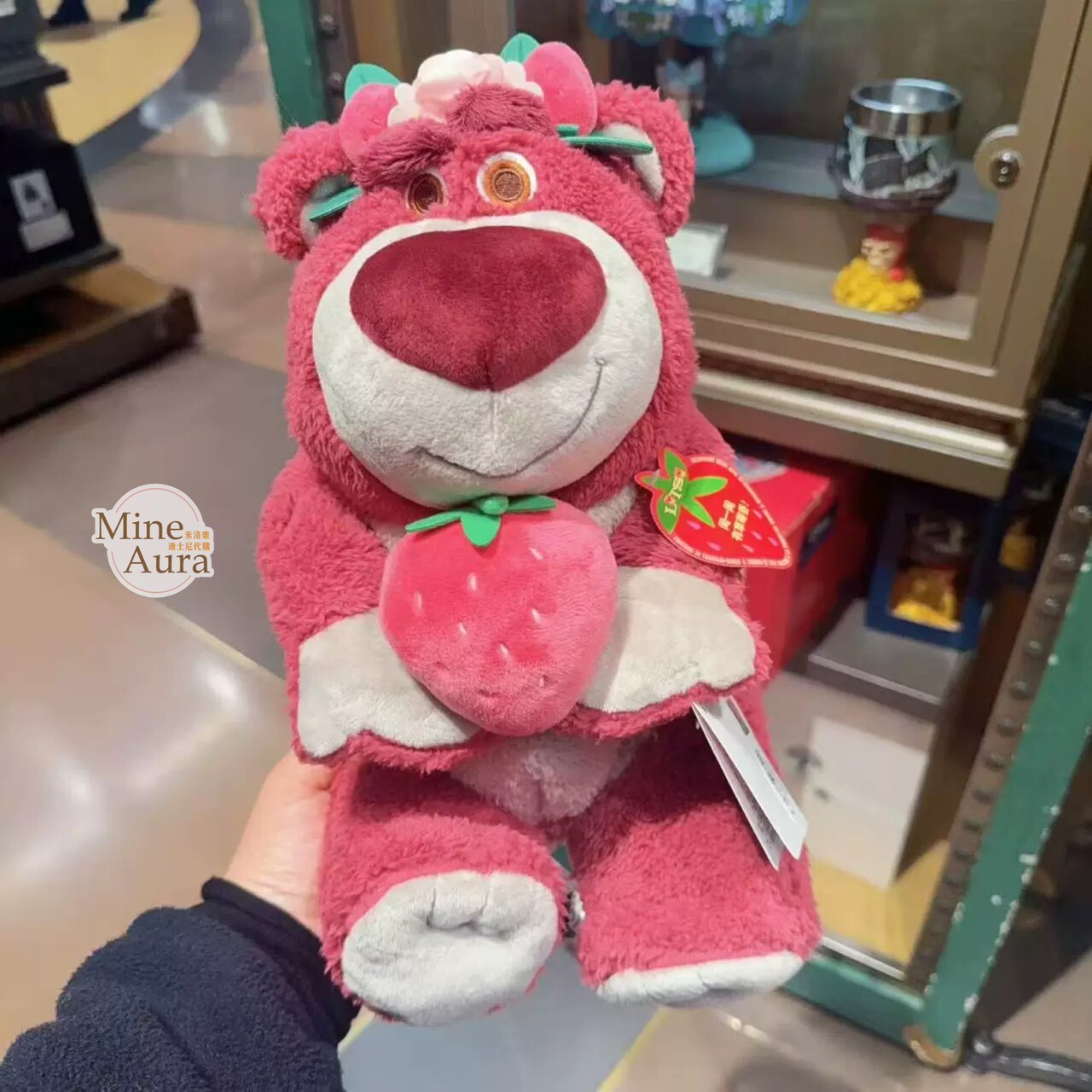 熊抱哥 Lotso 抱草莓 造型 草莓味設計 娃娃 玩偶 玩具總動員 Toy Story -上海迪士尼樂園