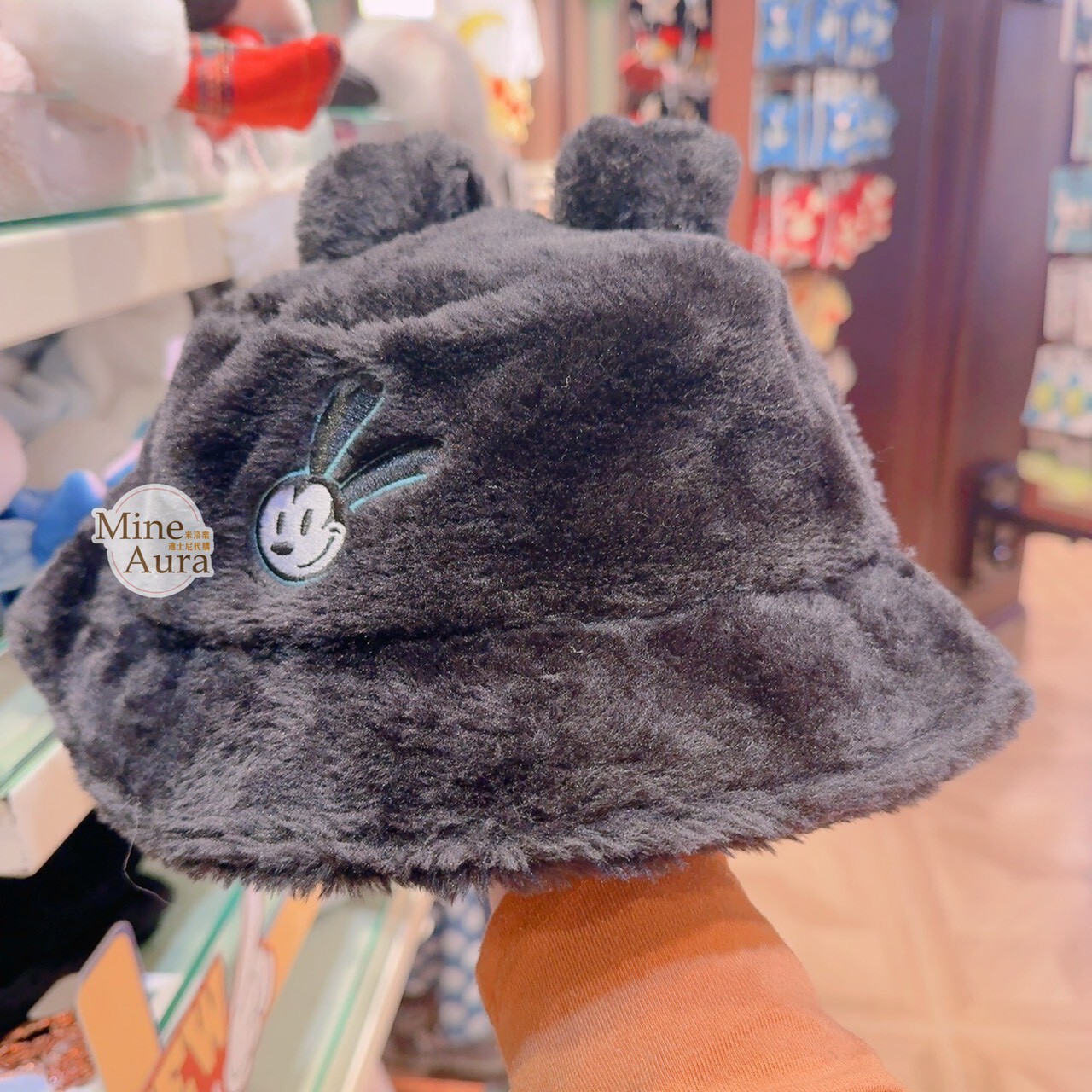 幸運兔 奧斯華 Oswald 立體耳朵 造型 漁夫帽 帽子 -香港迪士尼樂園