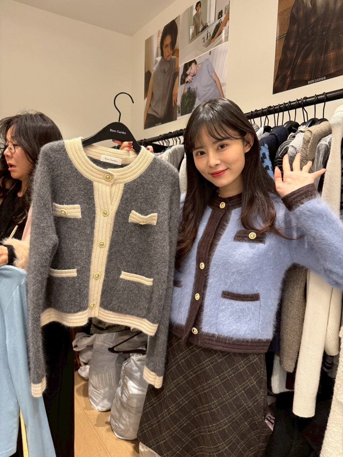 BG5309 小香風金扣毛衣外套 *可能聖誕後到*