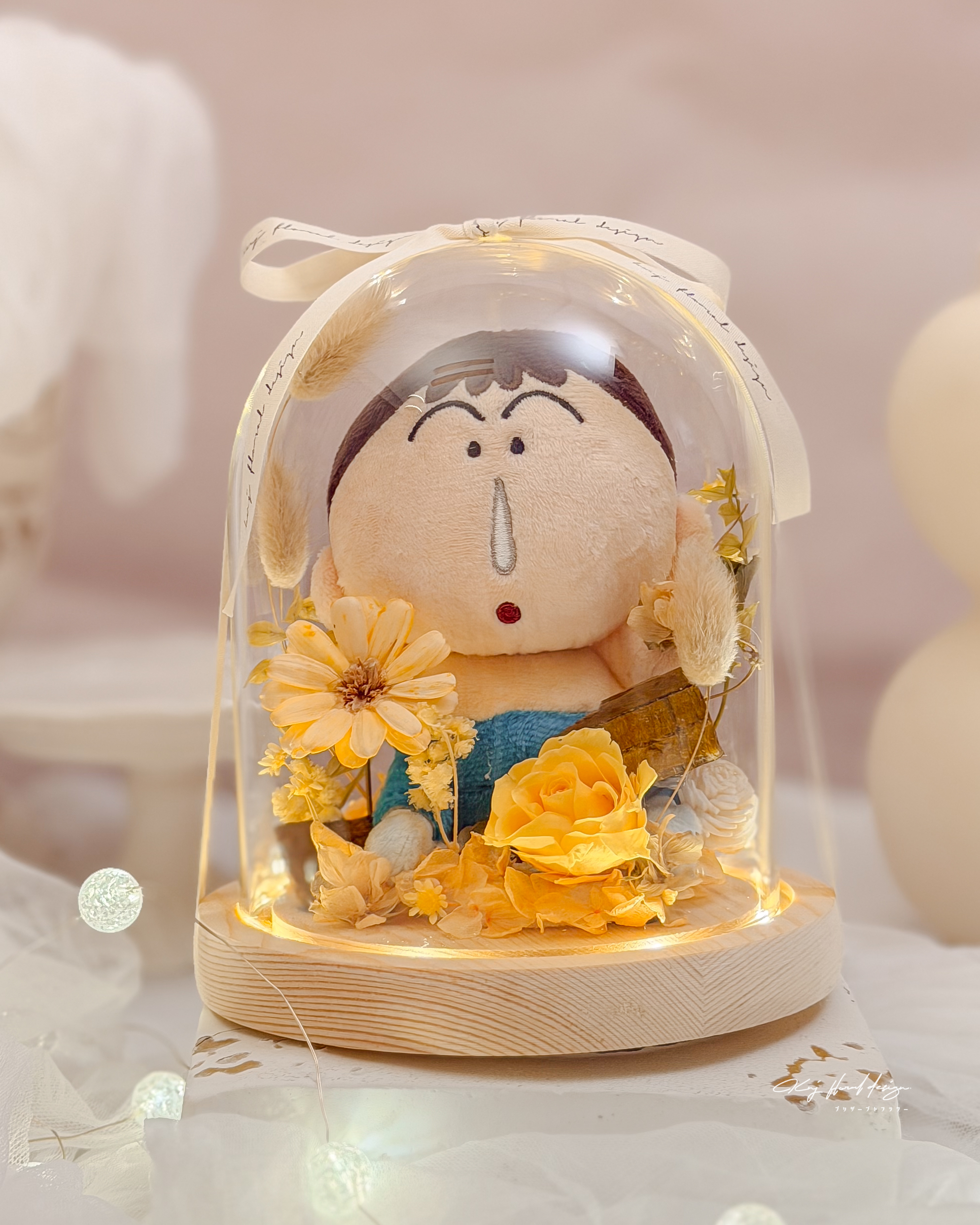 阿呆與小石頭永生花盅