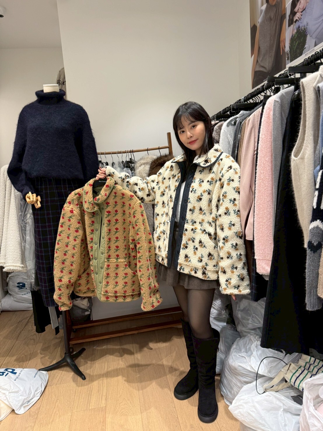 BG5345 GD熱愛花花款兩穿外套