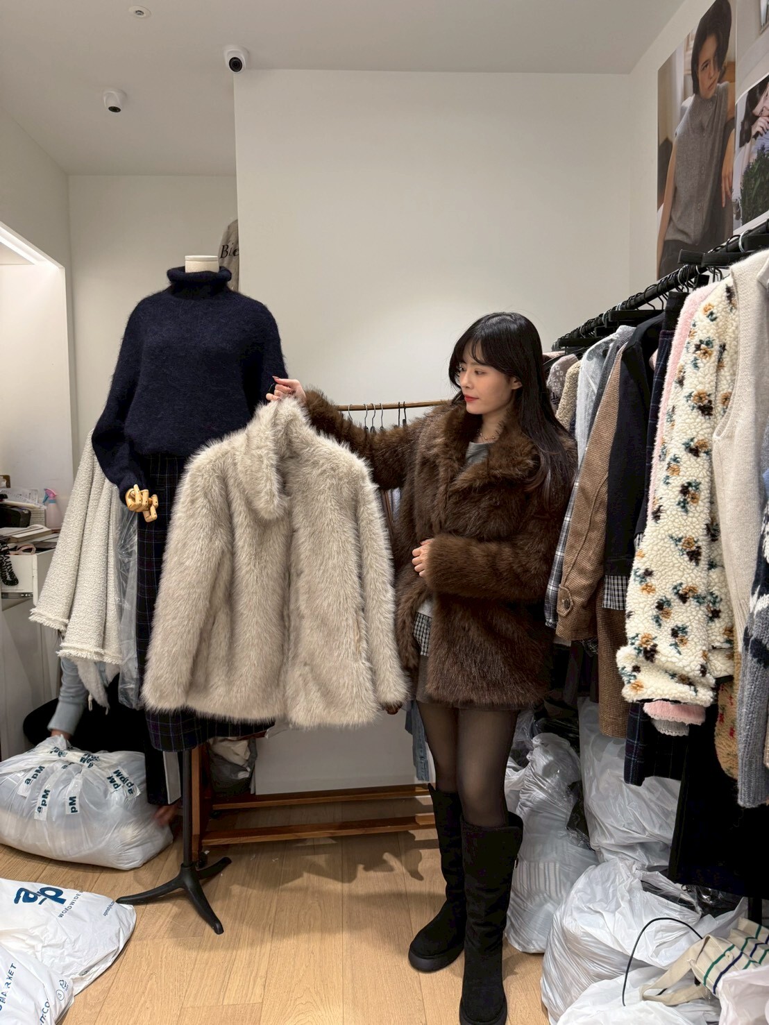 BG5311 名媛千金毛領外套