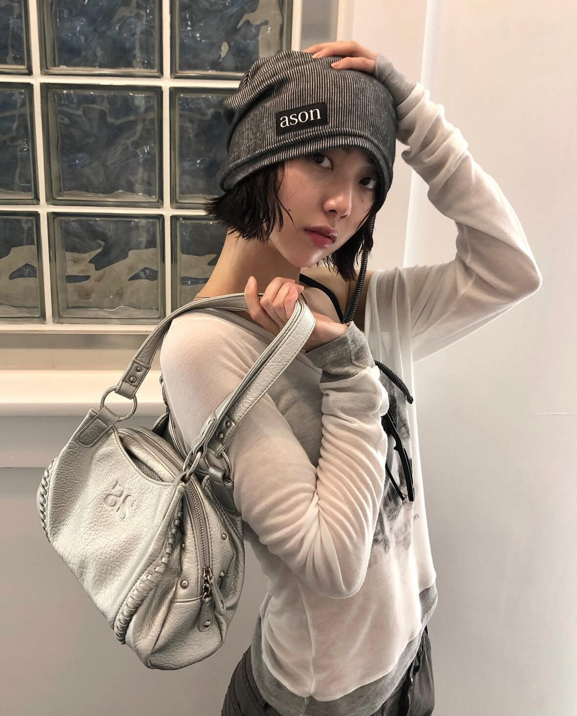 【預購】韓國 ason Moon Beanie 經典 Logo 品牌小標 可調整式 冷帽 Jiwoo同款