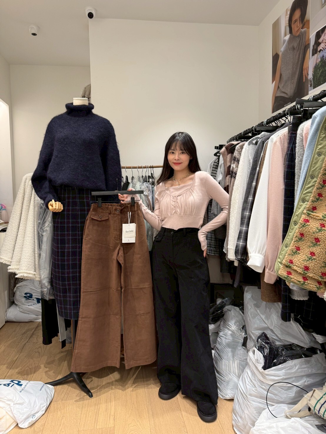 BG5339 後橡根小喇叭長褲