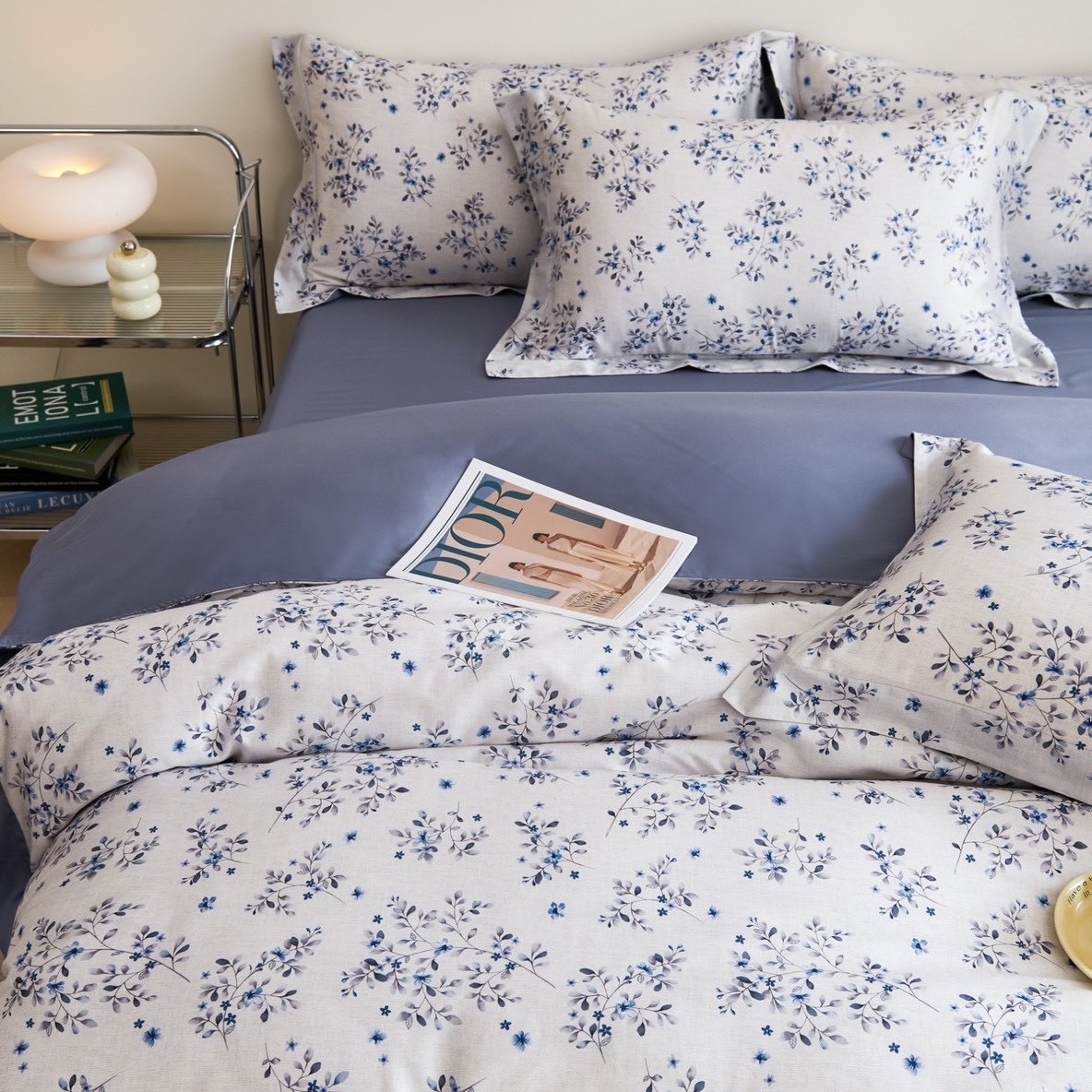 80支天絲+棉 床包兩用被組  | 典雅 6303