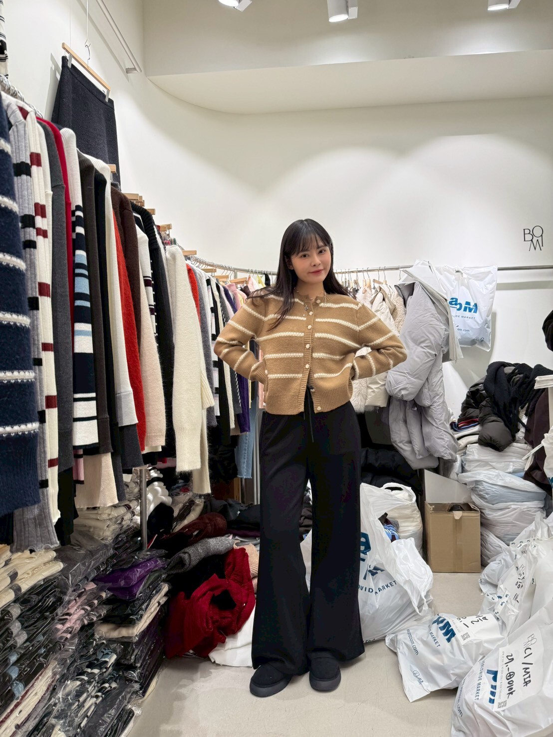 BM5310 綁繩休閒直筒褲