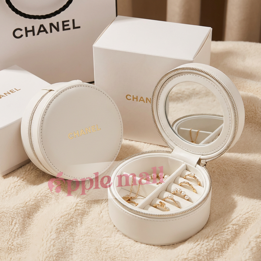 Chanel Beauty雙層白皮首飾盒