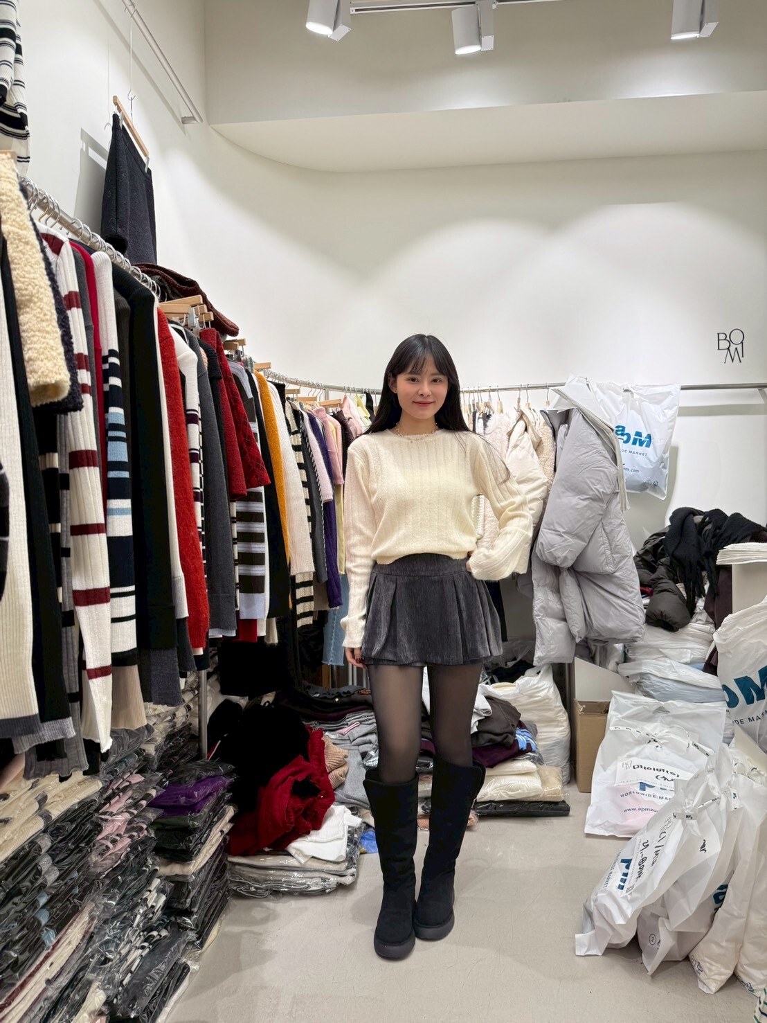 BM5340 百摺短裙褲