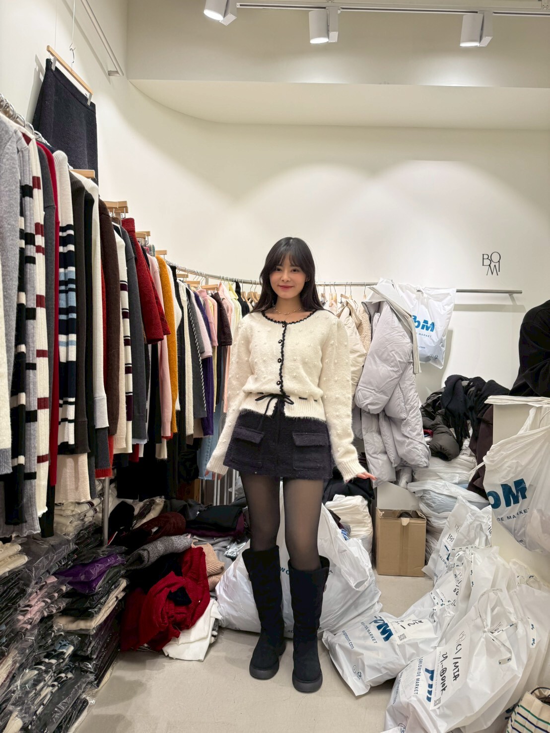 BM5326 花邊紋路針織外套