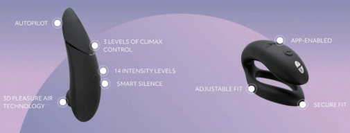 【Womanizer x We-Vibe】Lust & Luxury 奢華愉悅套裝 - 黑色