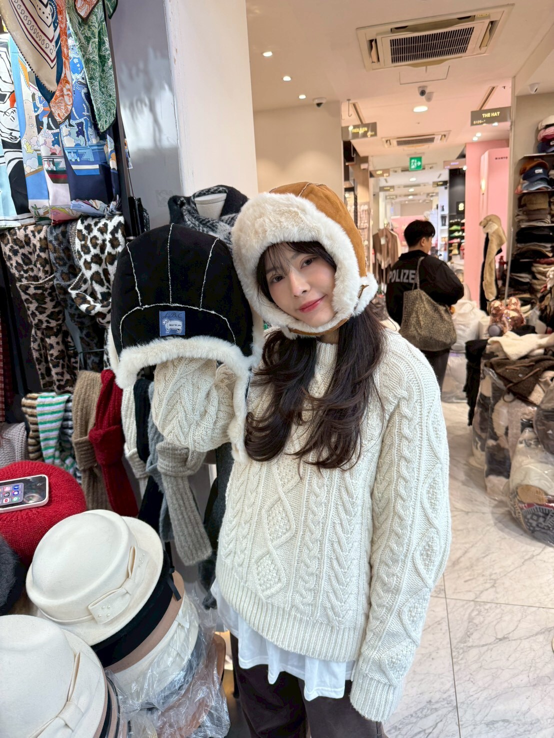 BN5347 冬季麂皮毛絨雪地帽