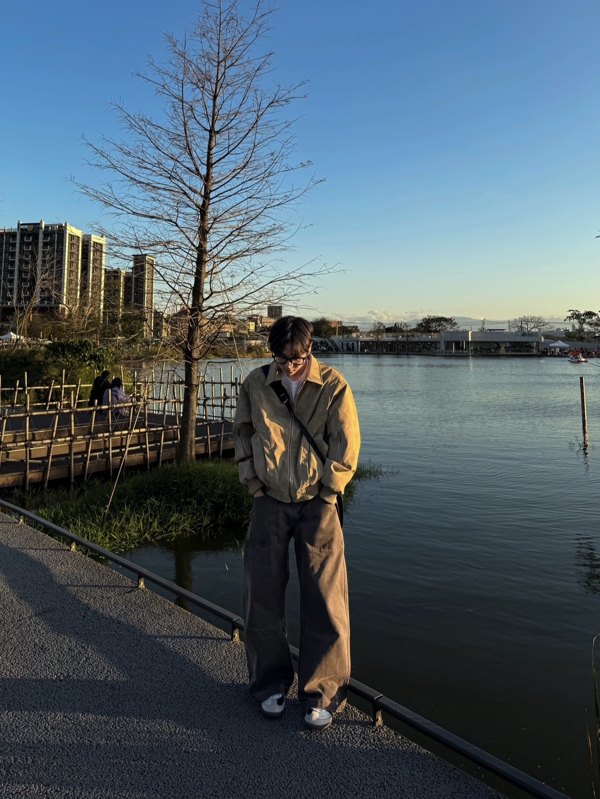 (現貨)韓系美拉德做舊寬褲