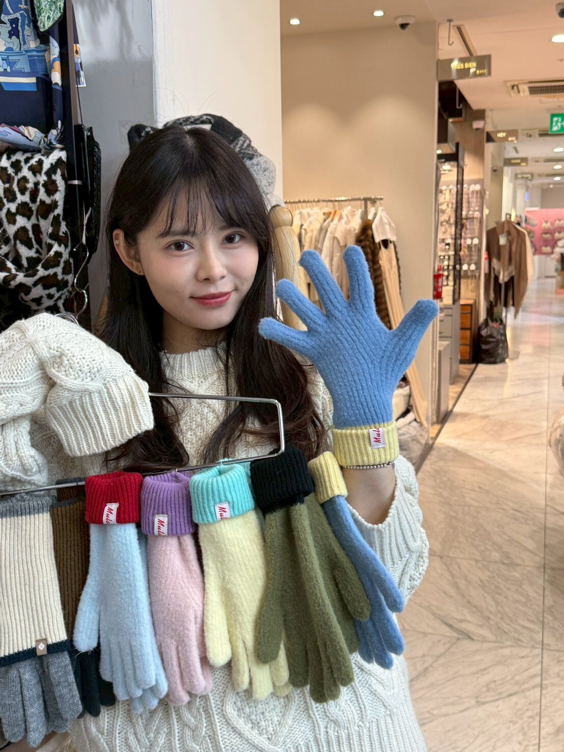 N820 糖果撞色手套