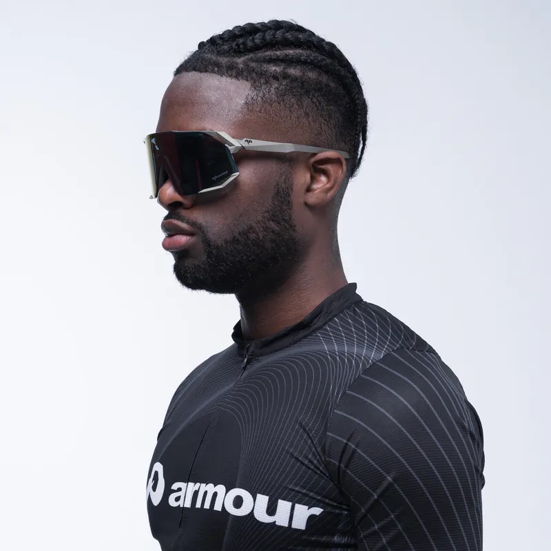 【720】Falcon運動太陽眼鏡(B431-SR/RD#消光銀/紅鍍膜)#台灣製