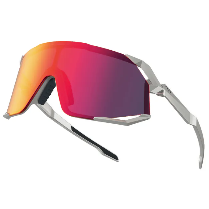 【720】Falcon運動太陽眼鏡(B431-SR/RD#消光銀/紅鍍膜)#台灣製