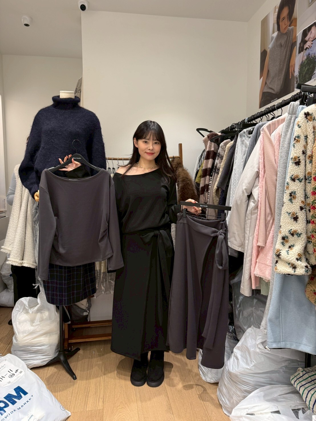 BG5350 彈性側綁腰A型裙 (優惠碼不適用)