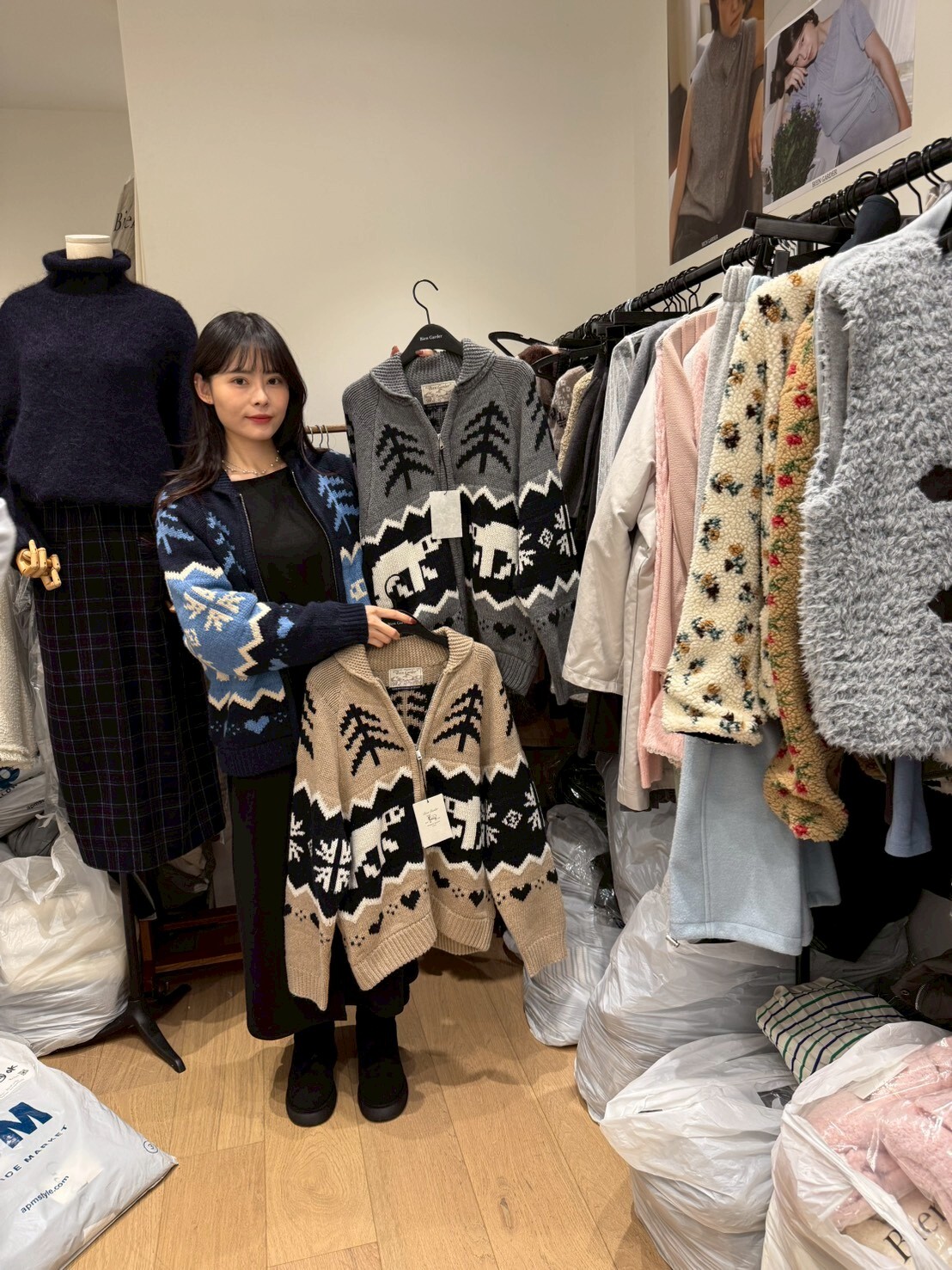 BG5340 聖誕必備拉鏈連帽外套