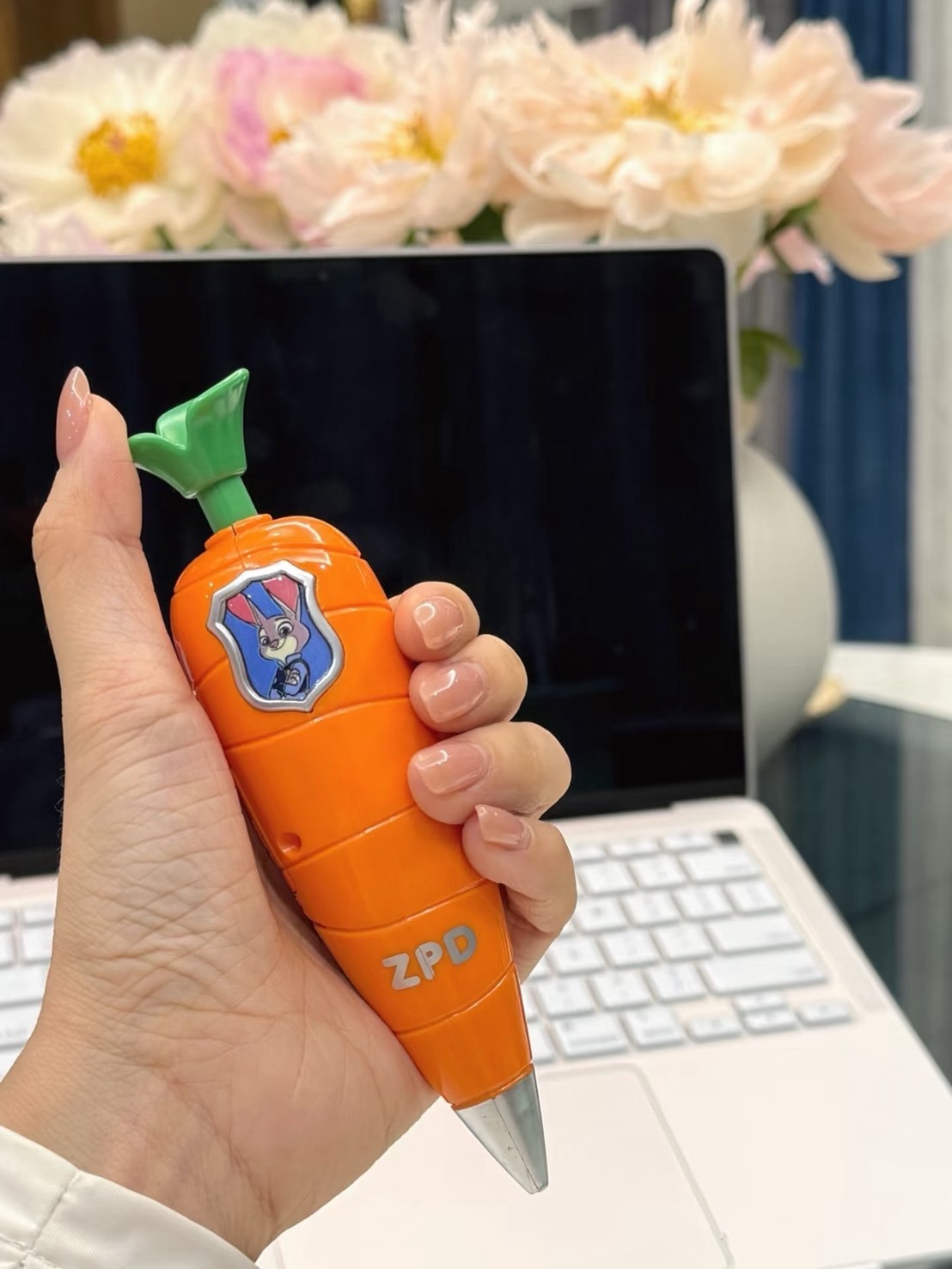 【預購】正版授權 DISNEY 動物方城市 可愛胡蘿蔔 錄音筆 圓珠筆 文具 錄音器