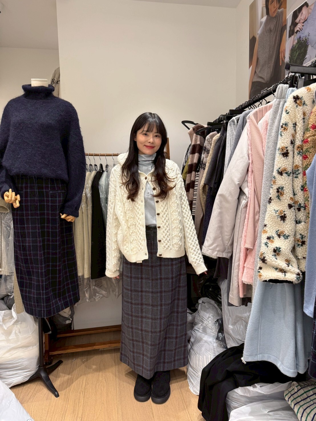 BG5305 連帽紐扣麻花長袖外套