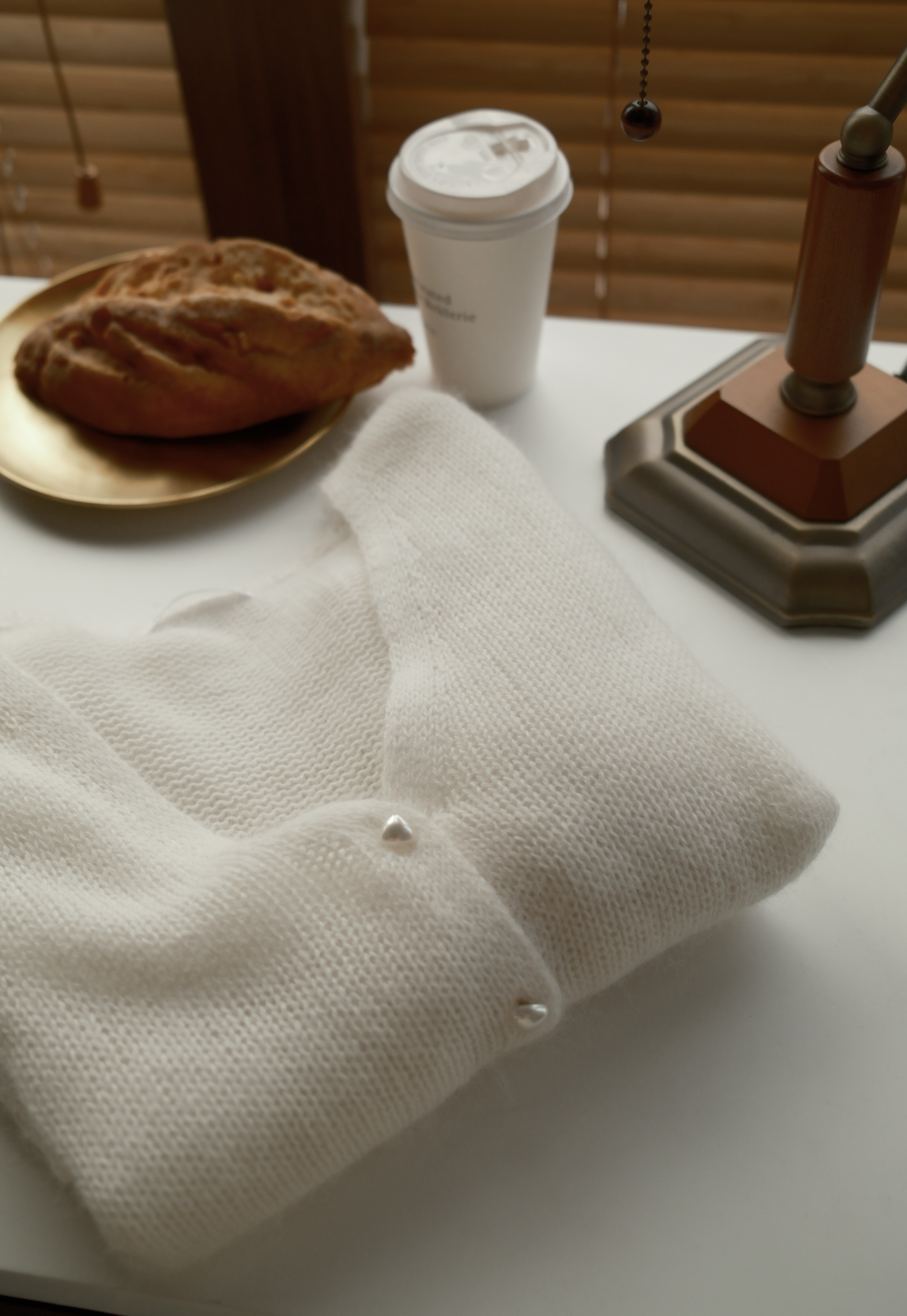 🚀當日出貨 安格拉羊毛珍珠釦開襟衫 ( 3 colors)