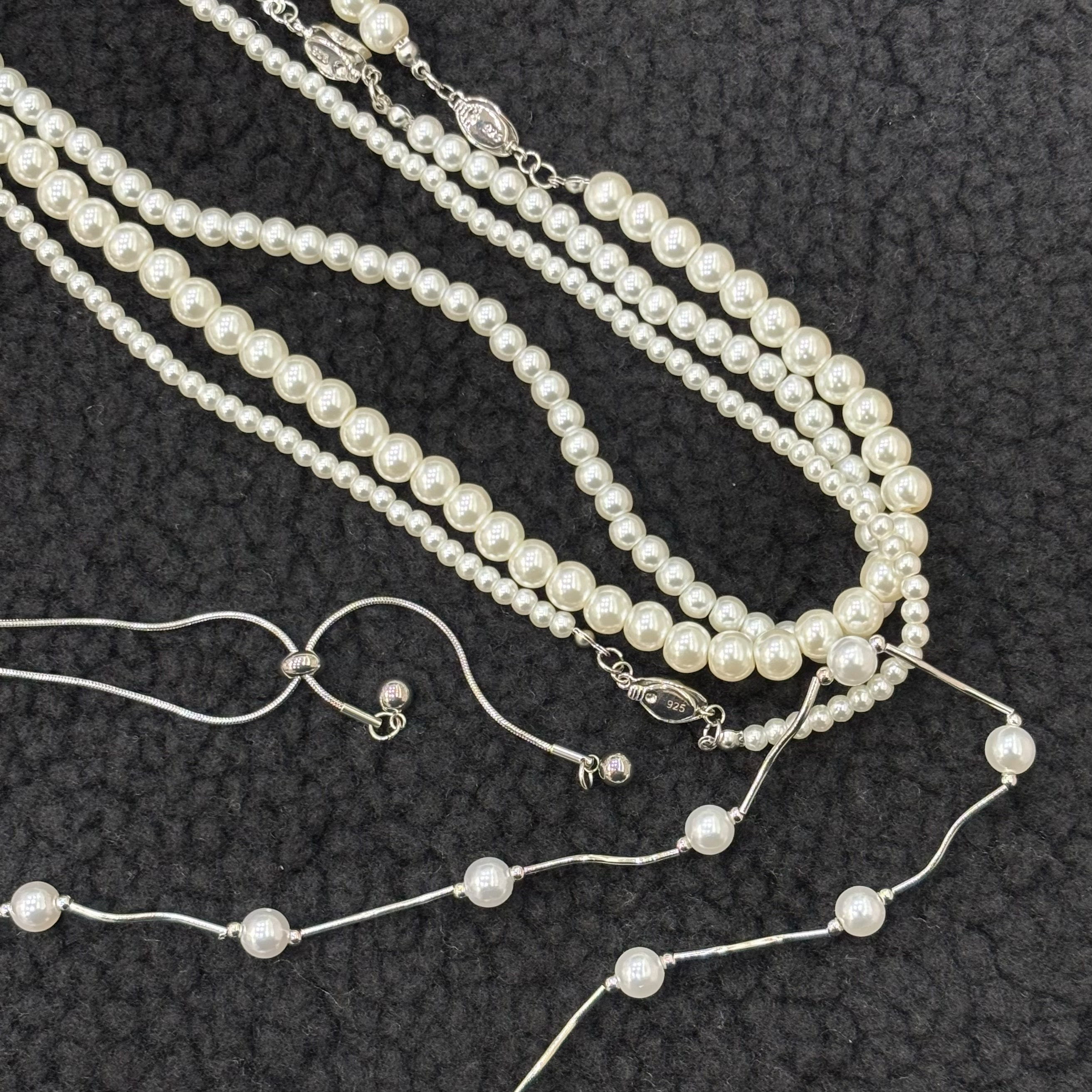 項鍊 多款 珍珠 波浪 小球 銀飾 飾品 男女款 平價