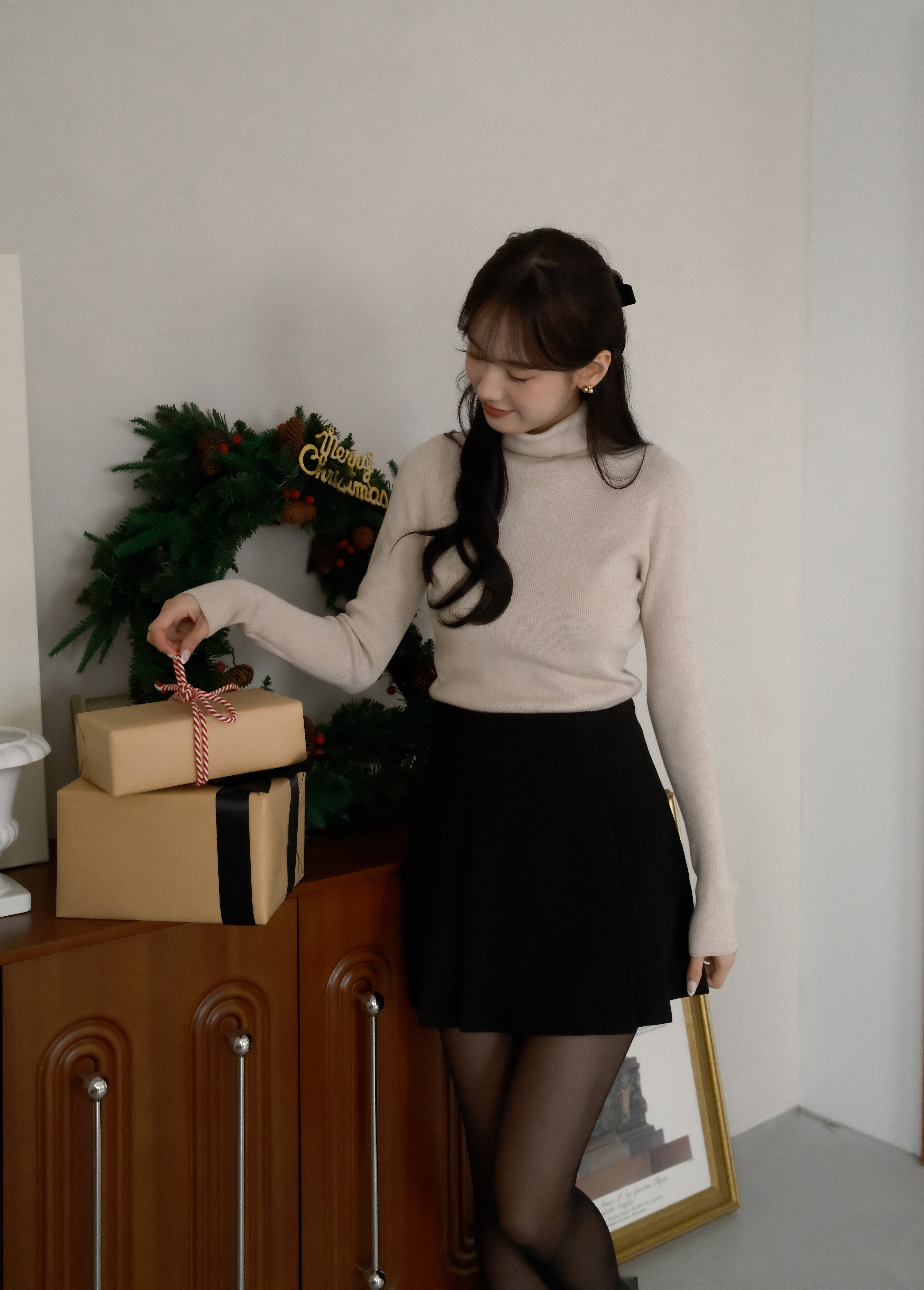 🚀當日出貨 Darlene高質感羊毛百褶裙  ( 2 colors)