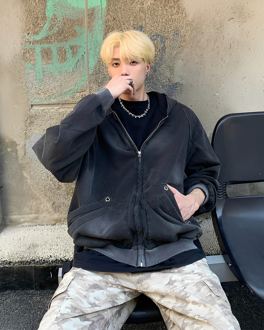 水洗 解構 破壞 休閒 連帽 外套