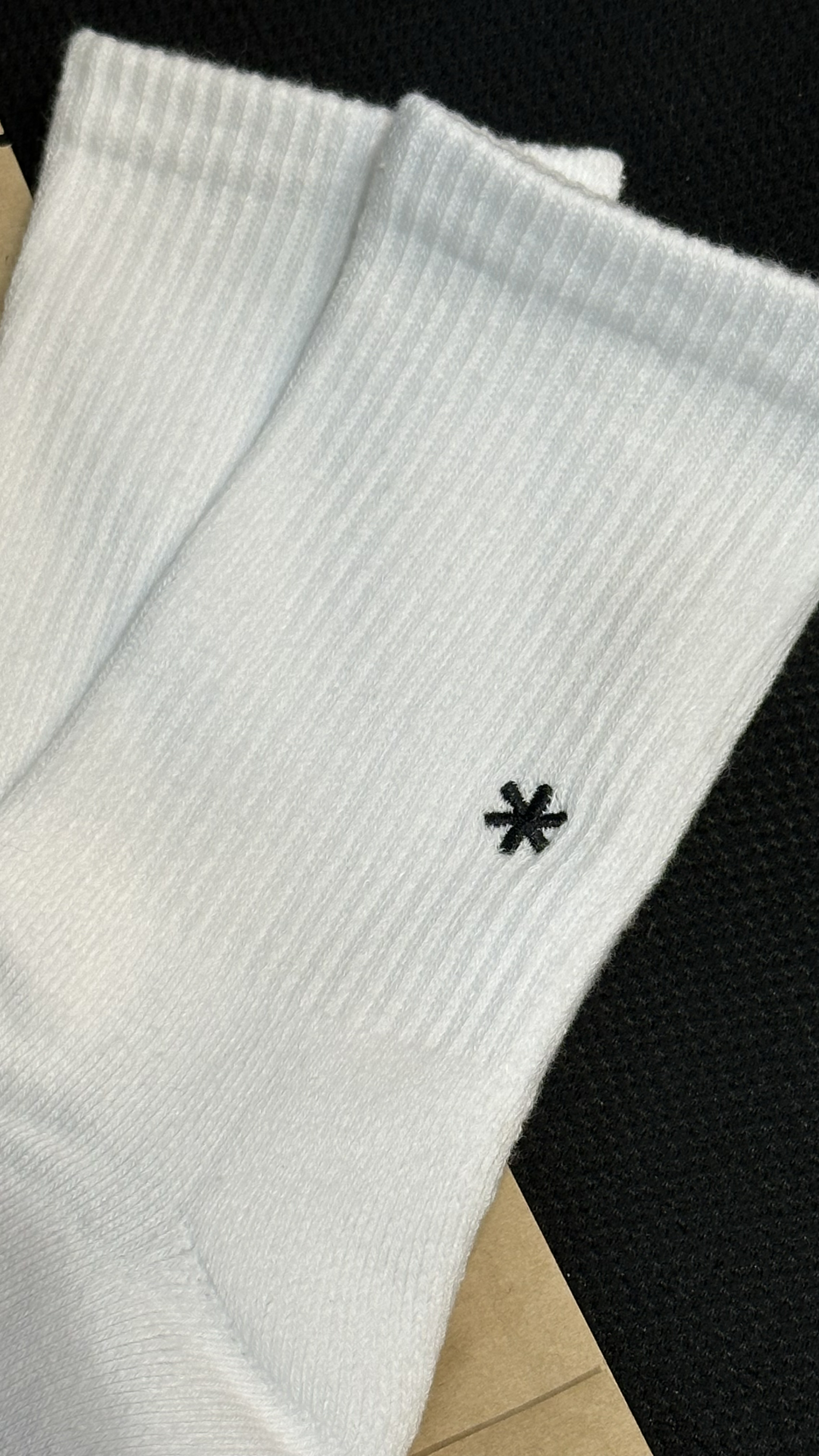 【現貨】Snow peak 小刺繡logo 厚底休閒襪 白色