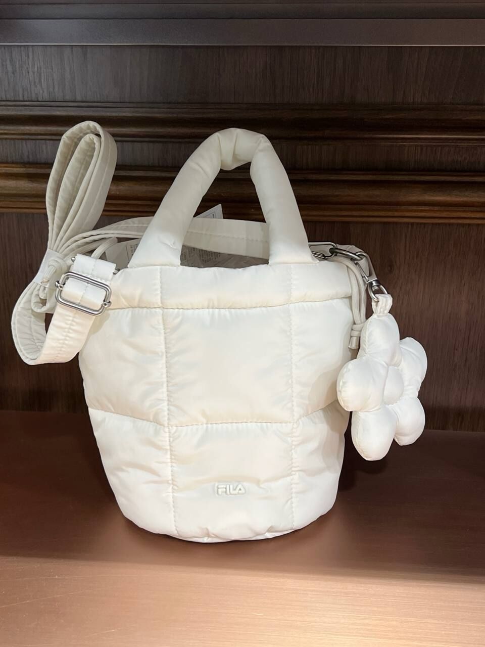 [K] FILA CREAM FS254RB01F004 WOMEN'S PUFFER BUCKET BAG, 8800286849094 (KFL15)