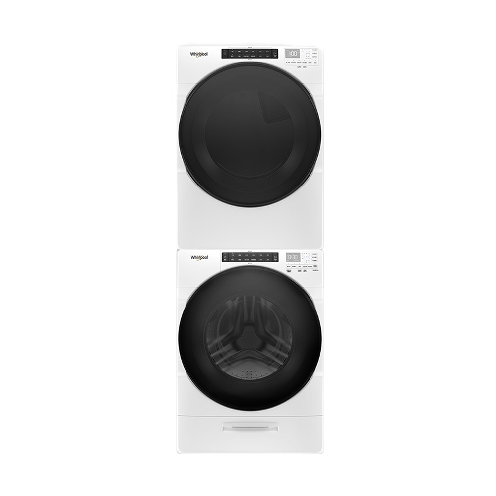 Whirlpool惠而浦 8TWFW8620HW+8TWGD8620HW 17+16公斤 洗乾衣機堆疊組合