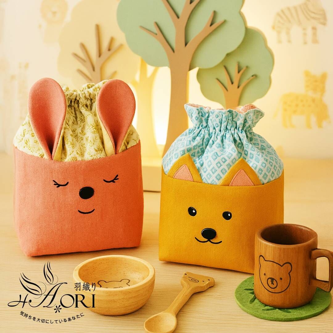 販售原尺寸【紙型】(動物造型束口袋)