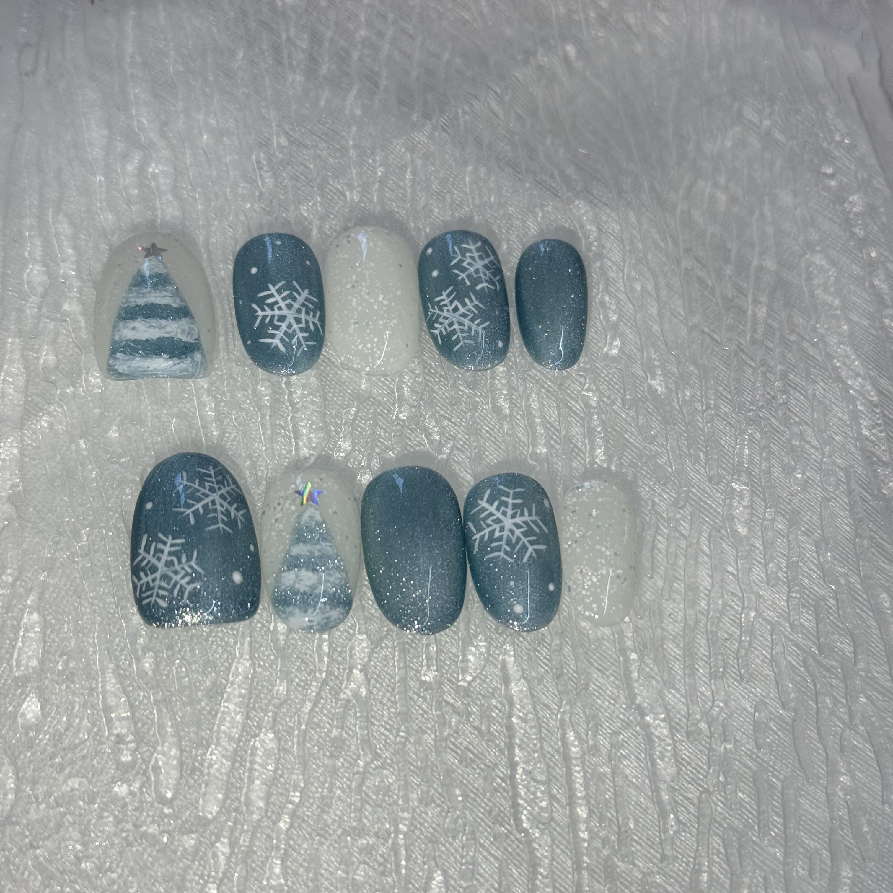 聖誕款式-冰藍雪花