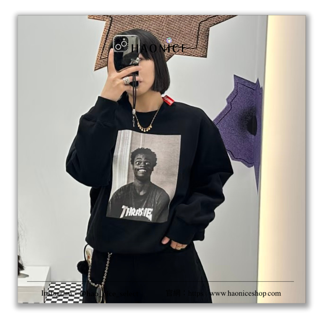 【HAO NICE】潮到不行🤩Supreme x Thrasher 聯名🇺🇸滑板明星人像印花 長袖 長T 大學T