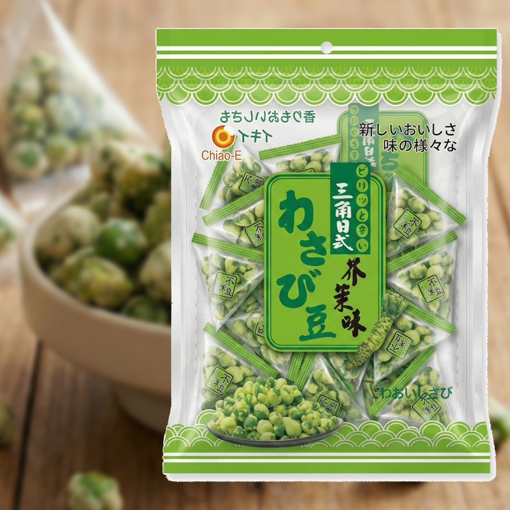 巧益 三角包 日式 芥末豆 170g