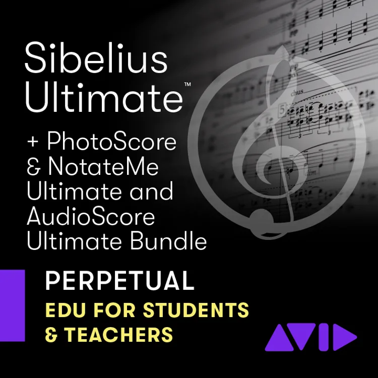 Avid Sibelius Ultimate 教育版 永久授權 含完整樂譜掃描與音訊轉譜工具｜記譜軟體 (含1年升級與支援)