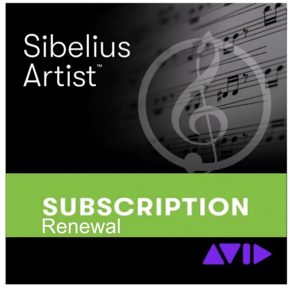 Avid Sibelius Artist 續約一年訂閱｜記譜軟體 (含1年升級與支援)