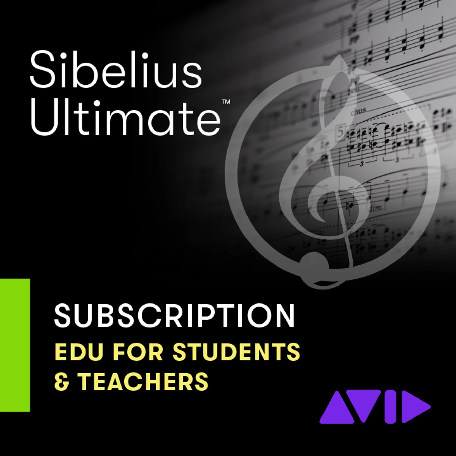Avid Sibelius Ultimate 教育版 新用戶一年訂閱｜DAW軟體 (含1年升級與支援)