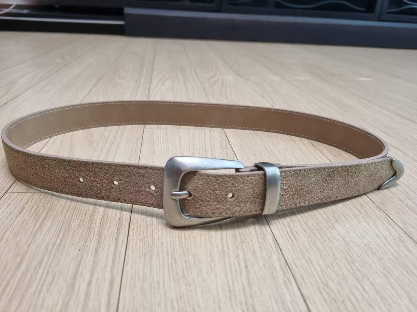 銀扣皮帶 A0037
