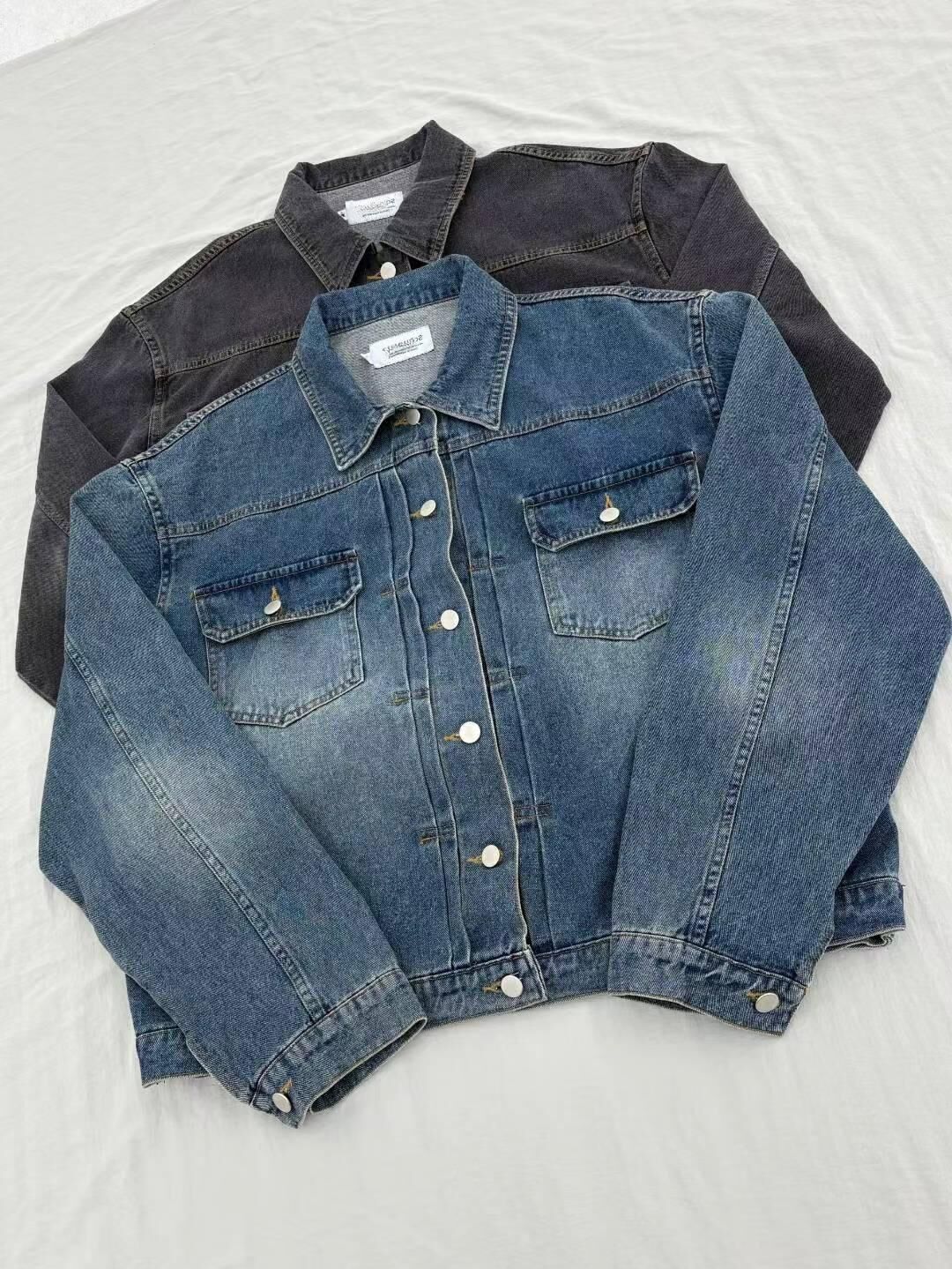 洗水開胸牛仔褸 Tac-0319JK