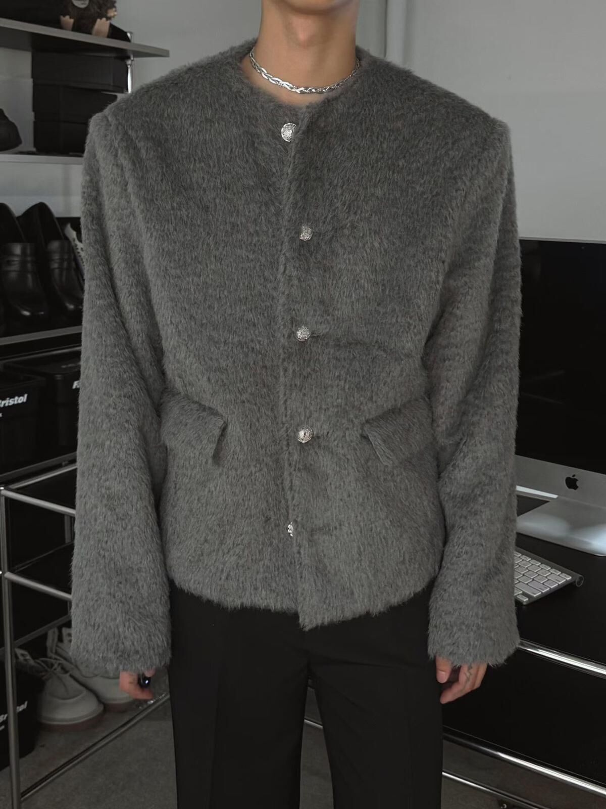 淨色開胸外套 tap-092JK