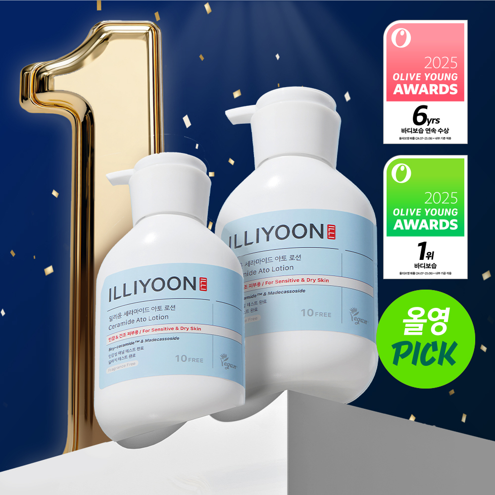 ILLIYOON Ceramide Ato Lotion 600ml+334ml [Olive Young 2025 Awards Planning Set]