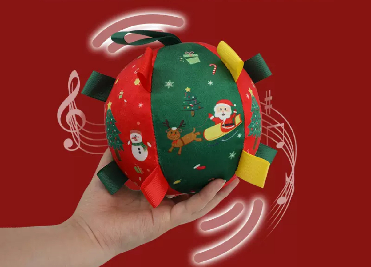 「聖誕」寵物電動玩具波波(Type-C充電）動物叫聲+學人講野 *寵物聖誕禮物首選