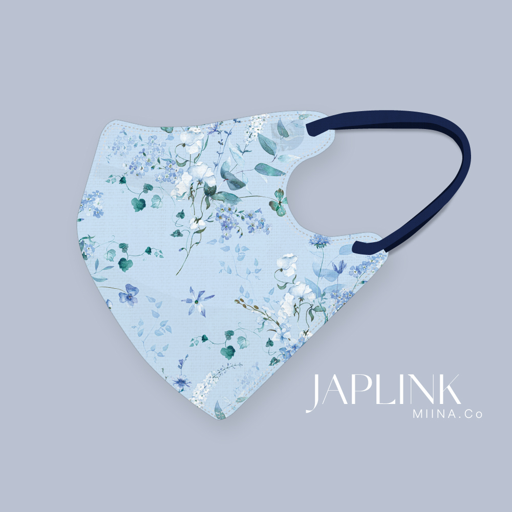 JAPLINK MASK 立體口罩【 HEPA 設計款 】花澗晴藍